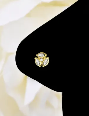 Traditional Indian Gold Nose Stud – Ethnic Piercing Jewelry