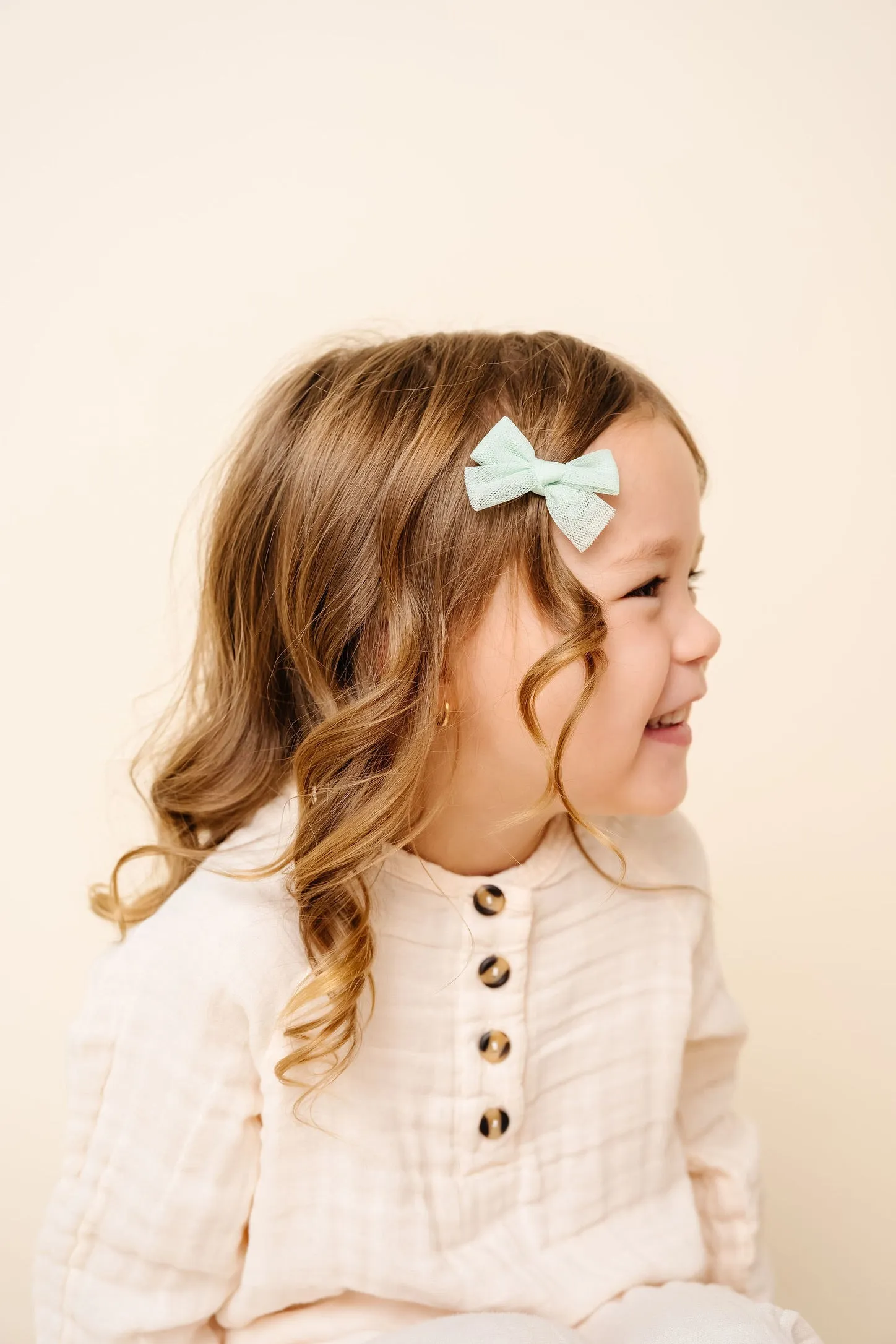Tulle Bow - Pistachio Clip