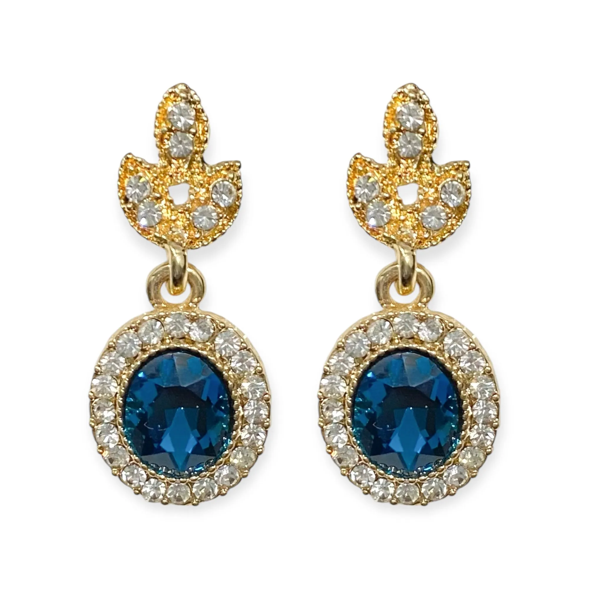 Valentina Earrings - Blue Zircon