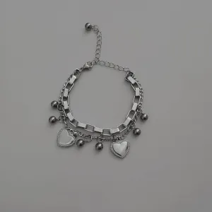 Y2k alternative hearts bracelet
