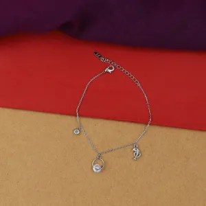 Zircon/AD Charm Bracelet 13288-33