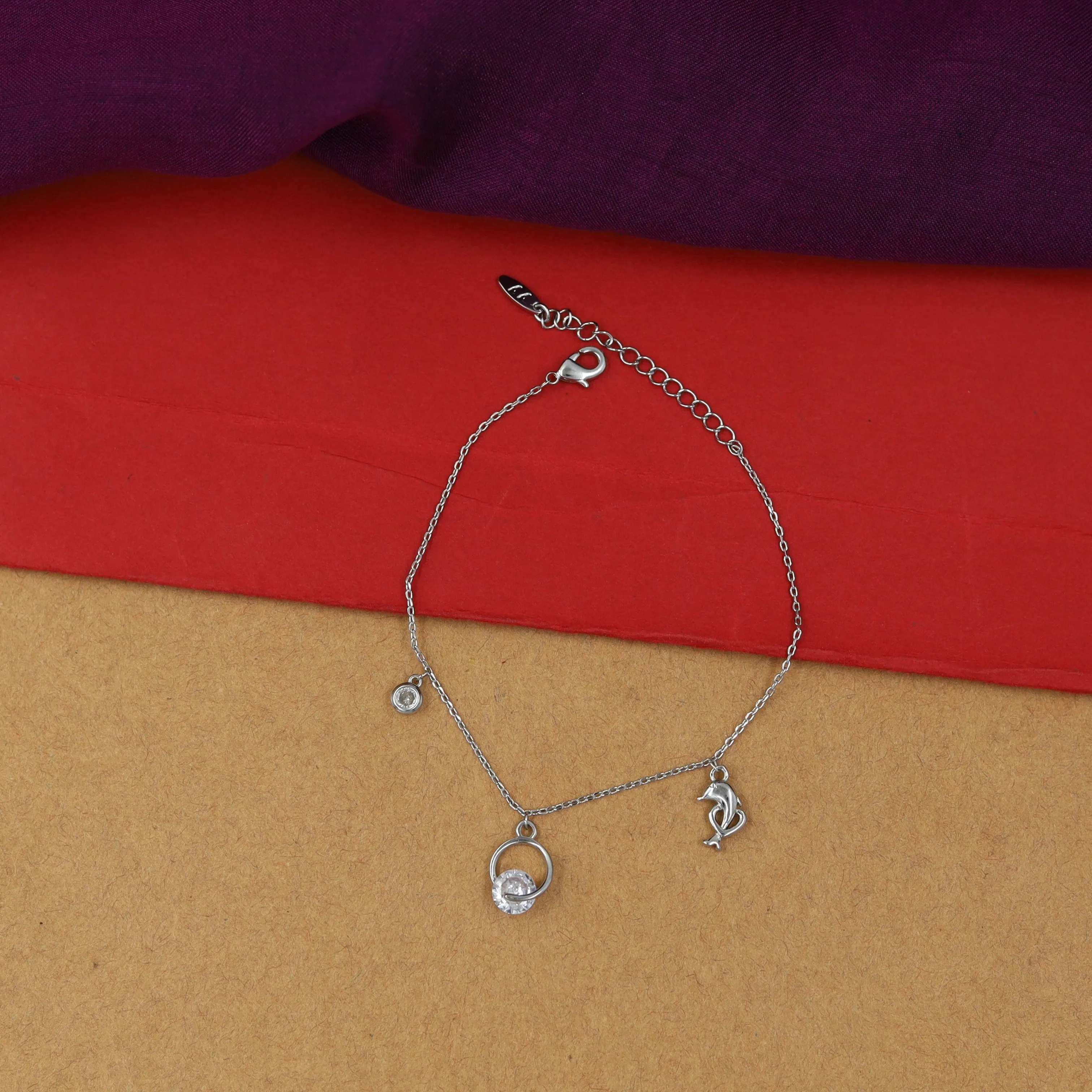 Zircon/AD Charm Bracelet 13288-33