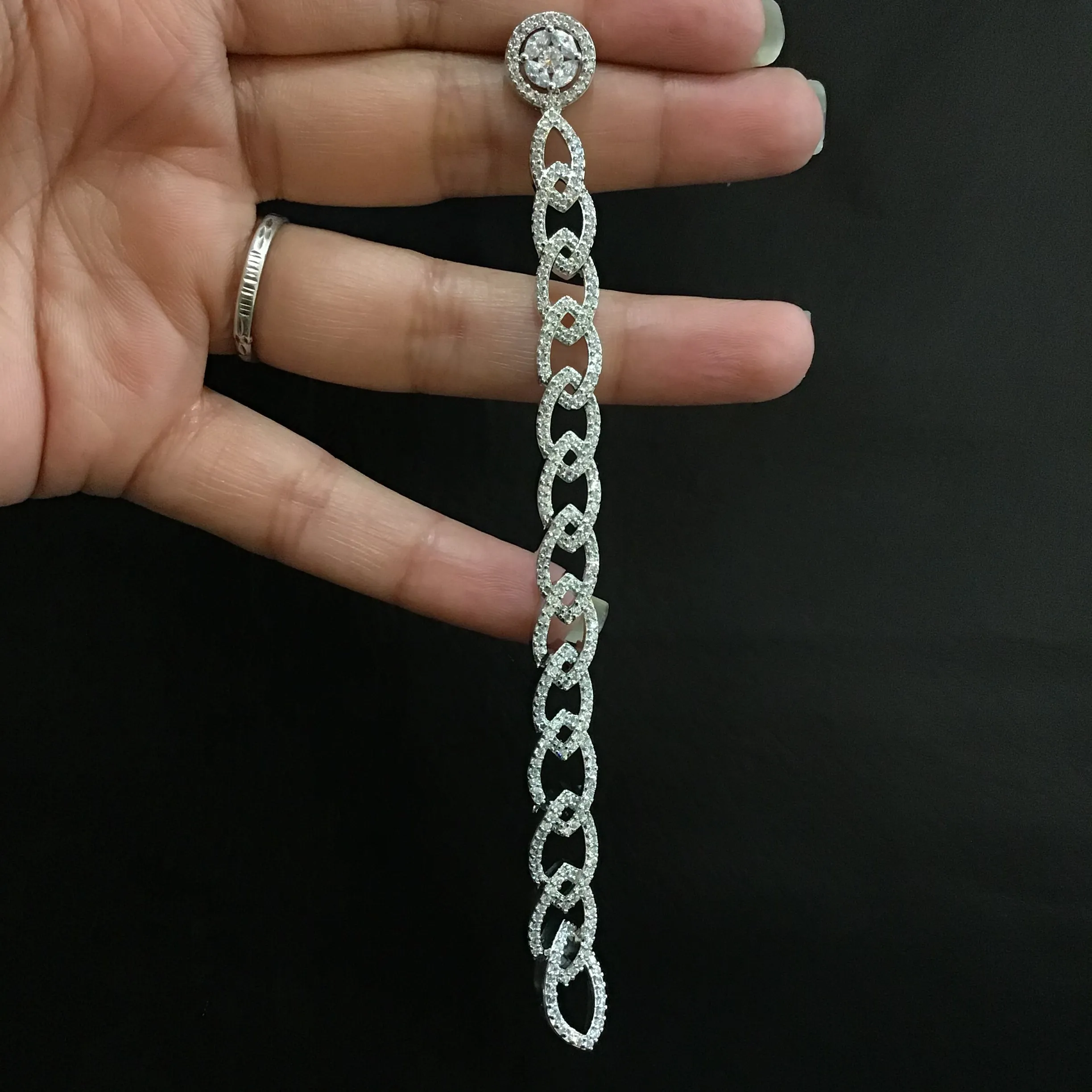 Zircon/AD Danglers Earring 1094-69