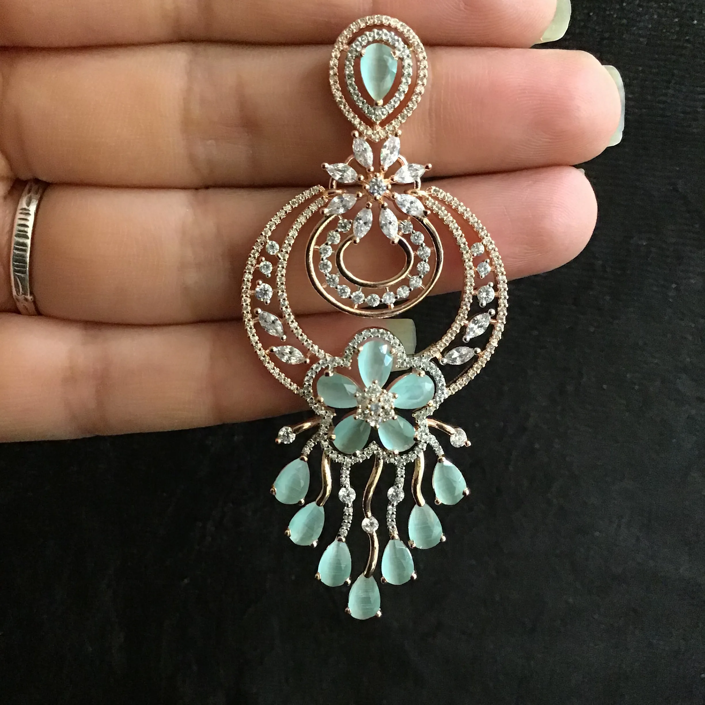 Zircon/AD Designer Chandbali 1104-69