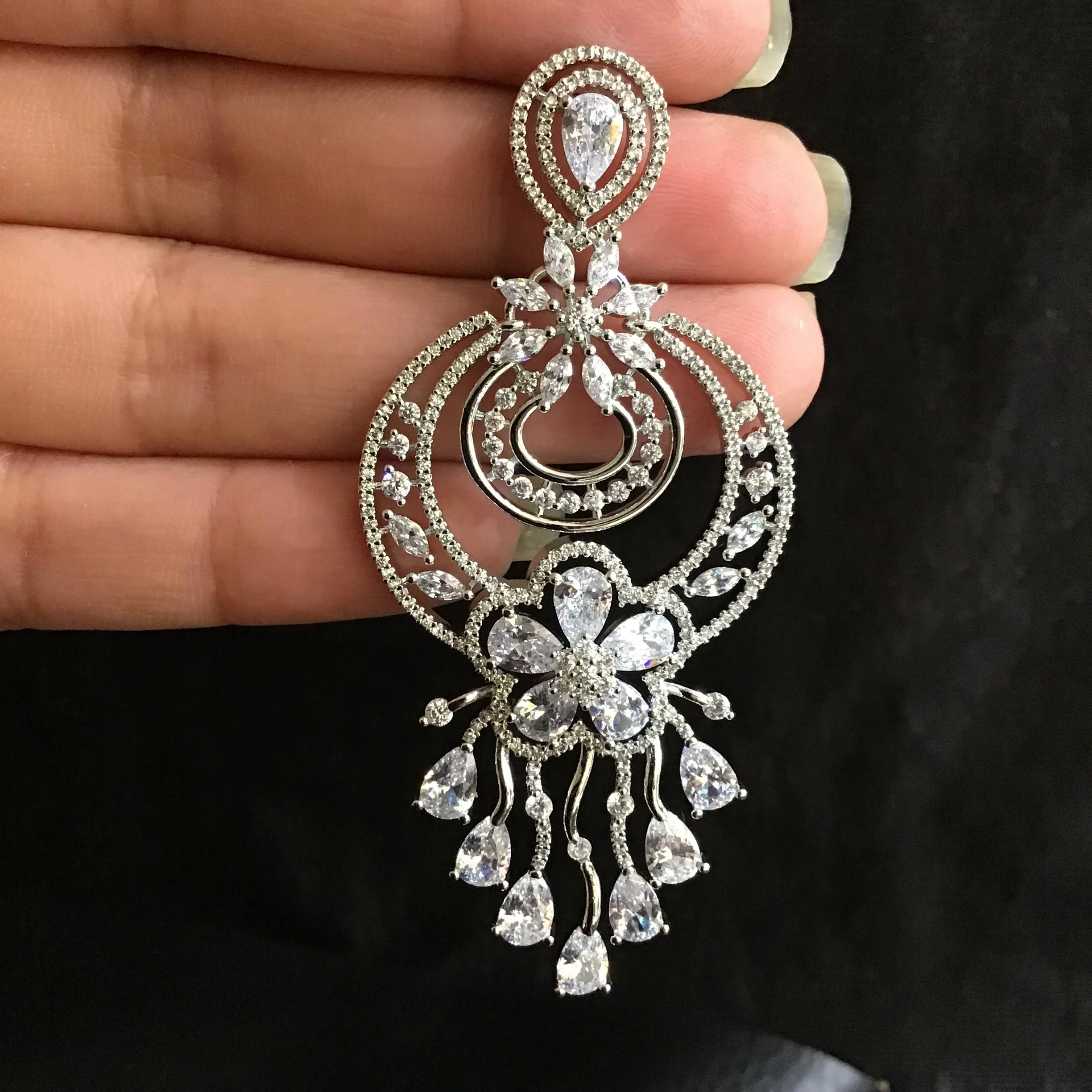 Zircon/AD Designer Chandbali 1104-69