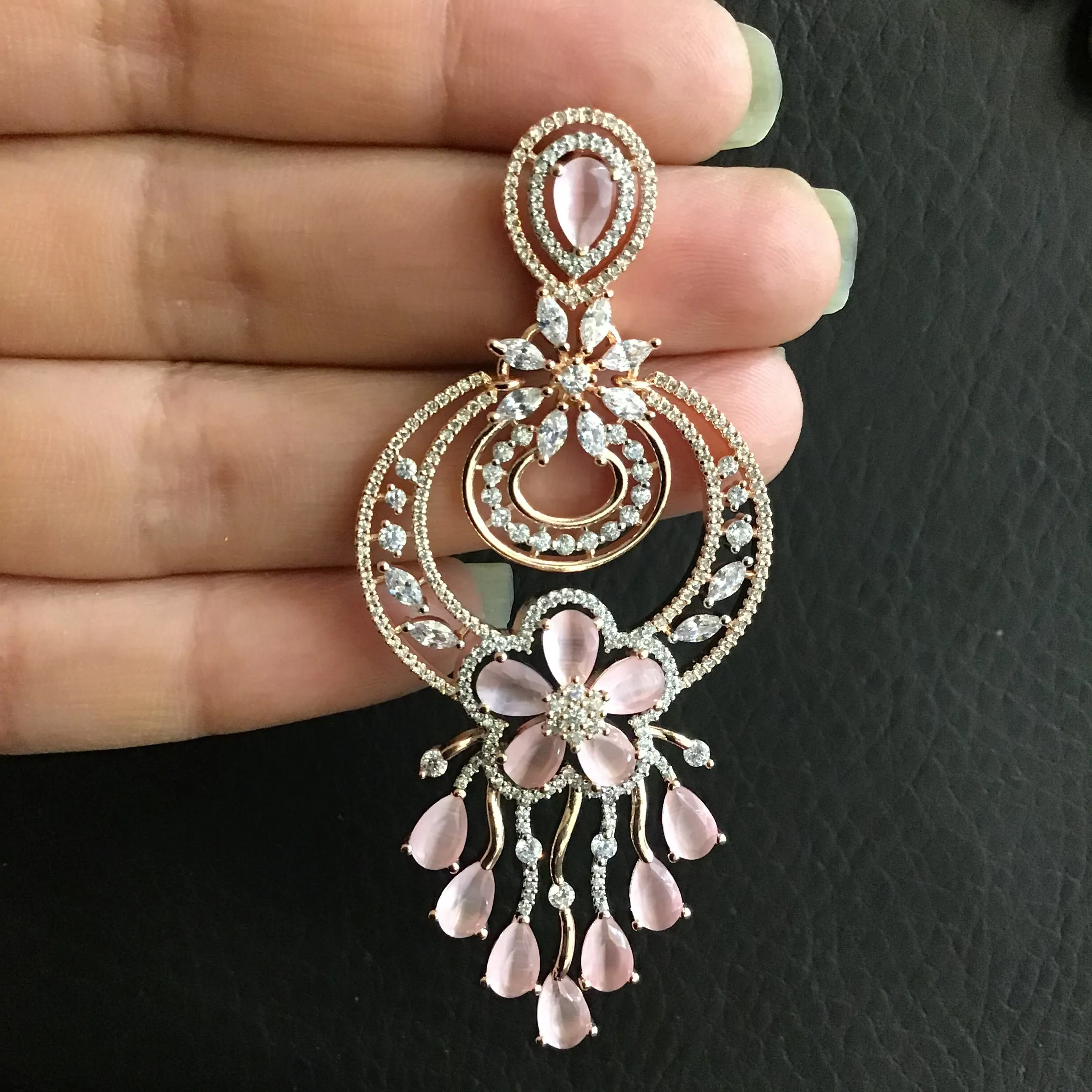 Zircon/AD Designer Chandbali 1104-69