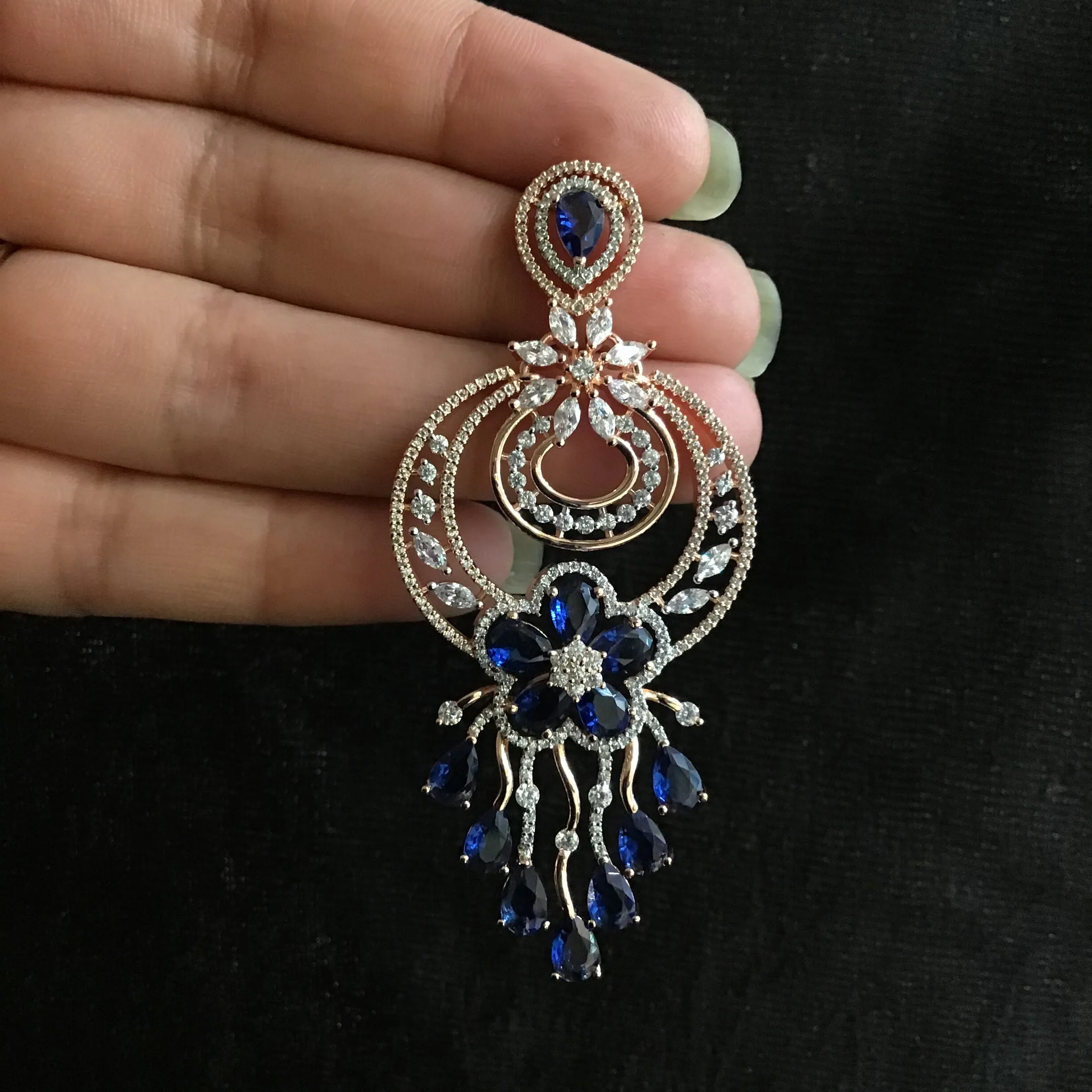 Zircon/AD Designer Chandbali 1104-69