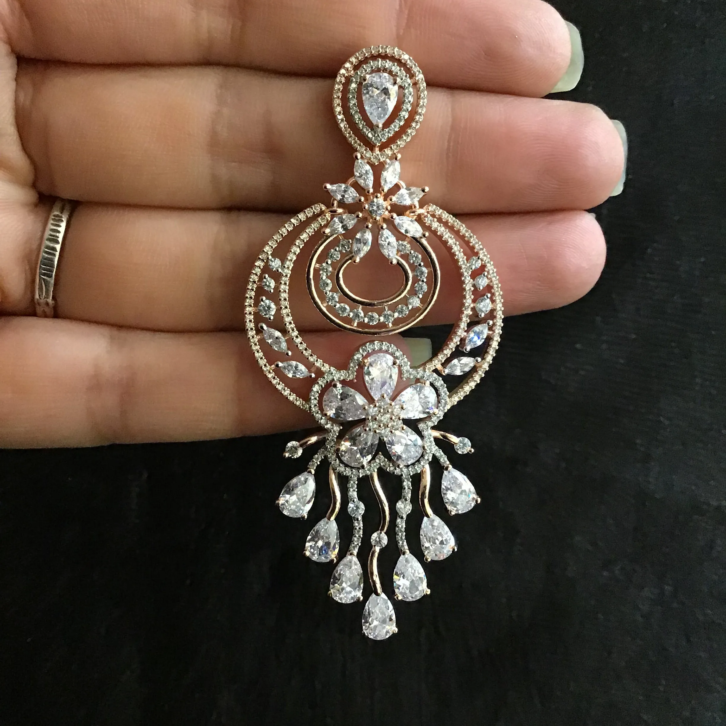 Zircon/AD Designer Chandbali 1104-69