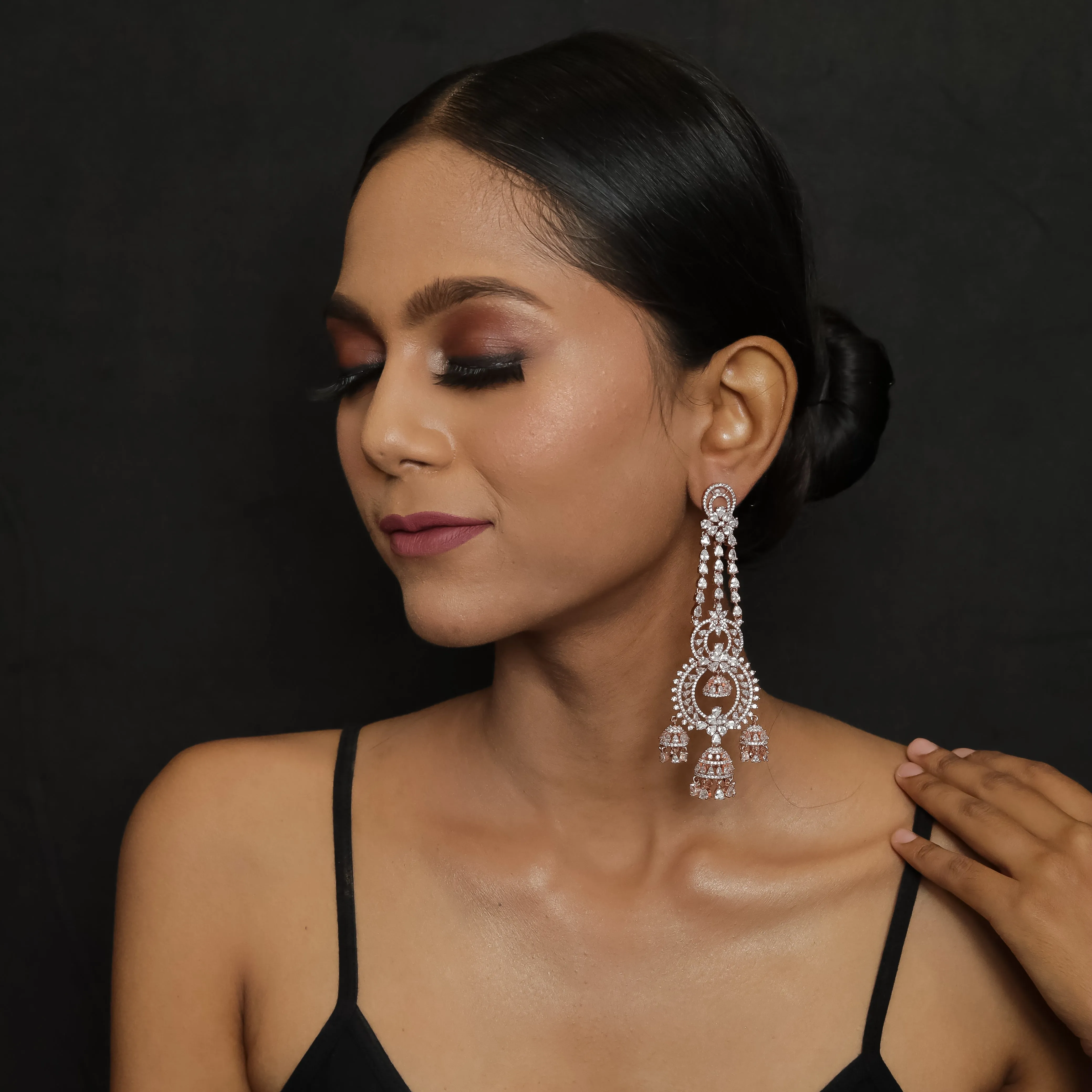 Zircon/AD Earring 1077-69